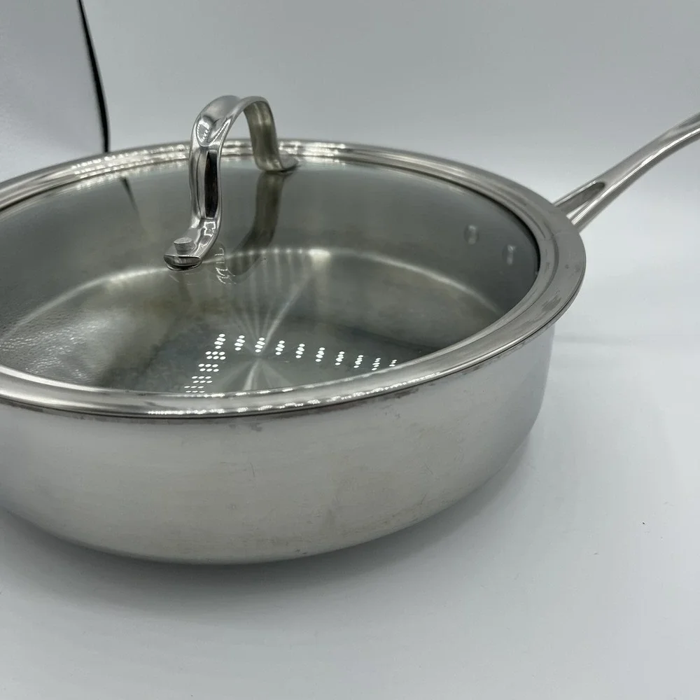 Calphalon Classic Stainless Steel‎ Cookware Saute Pan, 3 Quart Silver